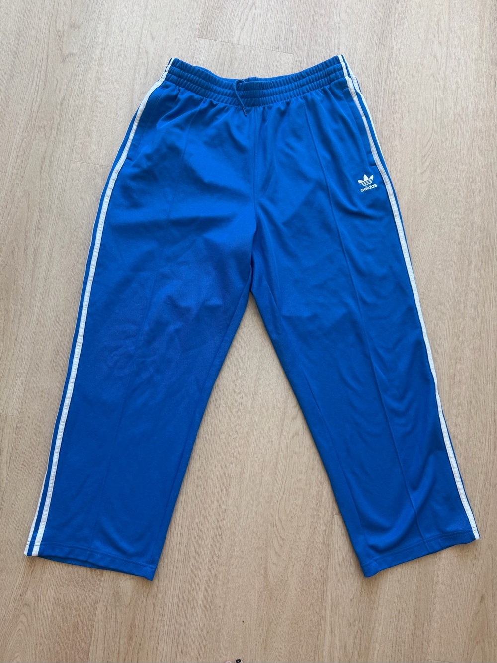 adidas Royal Blue Kids Track Pants with White Stripes